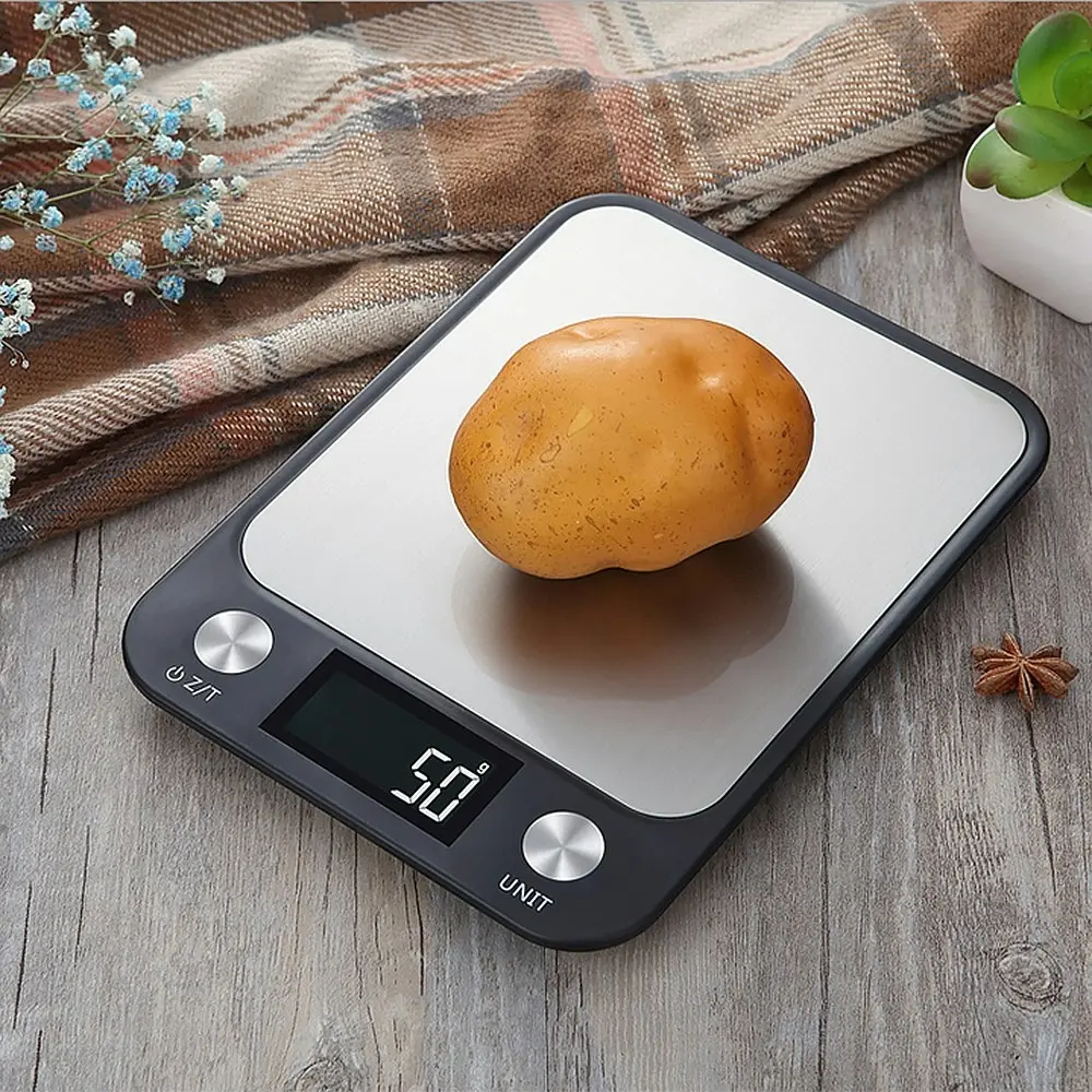 Stainless Electronic Kitchen Food Scale with LCD Display - Home & Garden
