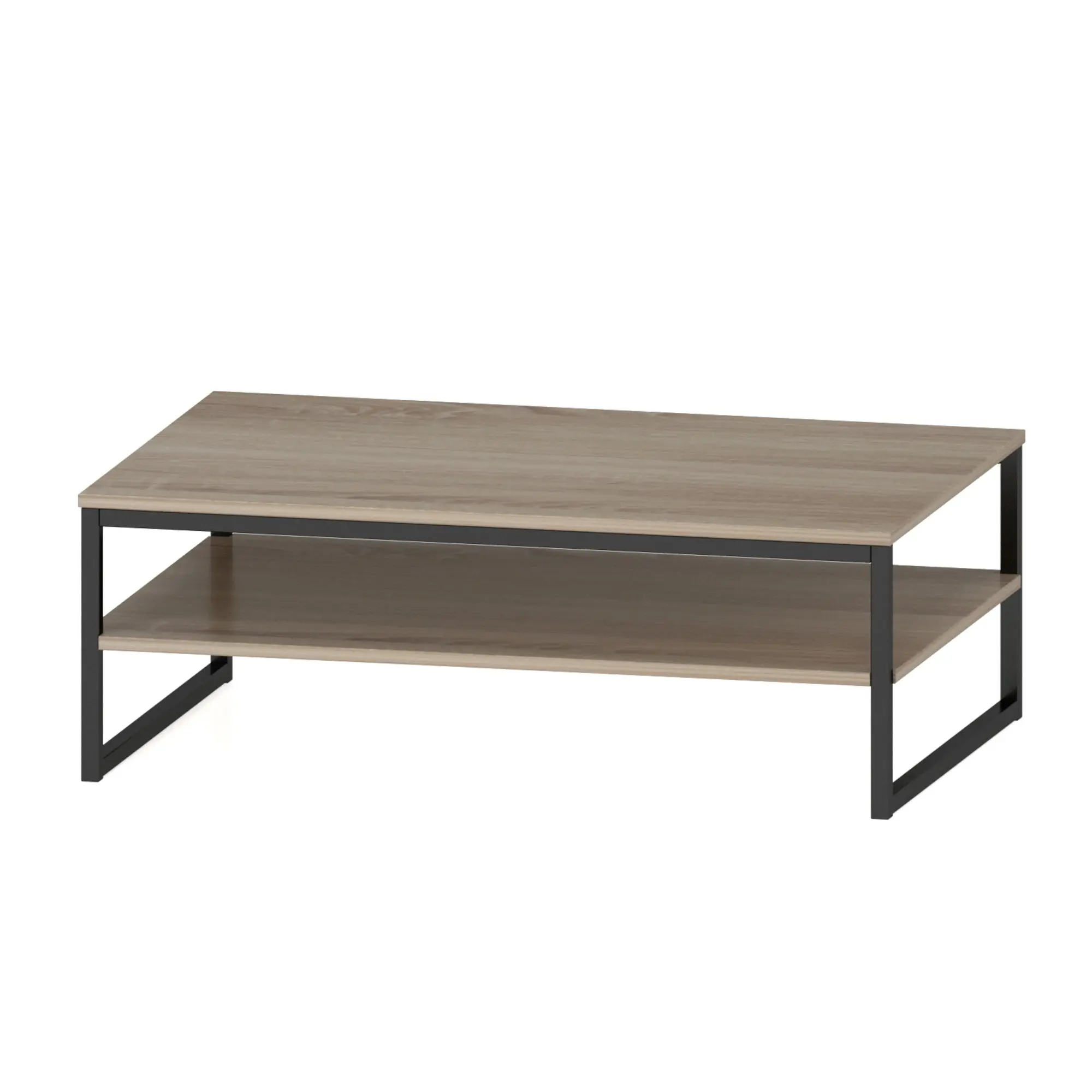 Foret Coffee Table Rectangle 2-tier Tea Side Tables Dining Storage Open Shelf