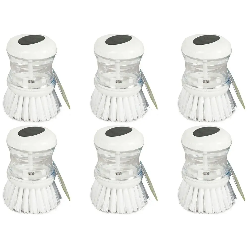 6x kemasi Multipurpose Soap Dispensing Palm Dish Washing Brush Home Cleaning - Home & Garden