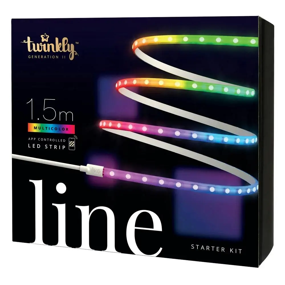 Twinkly 1.5m Smart Line Indoor RGB LED Light Strip Starter Kit Bluetooth/WiFi - Home & Garden