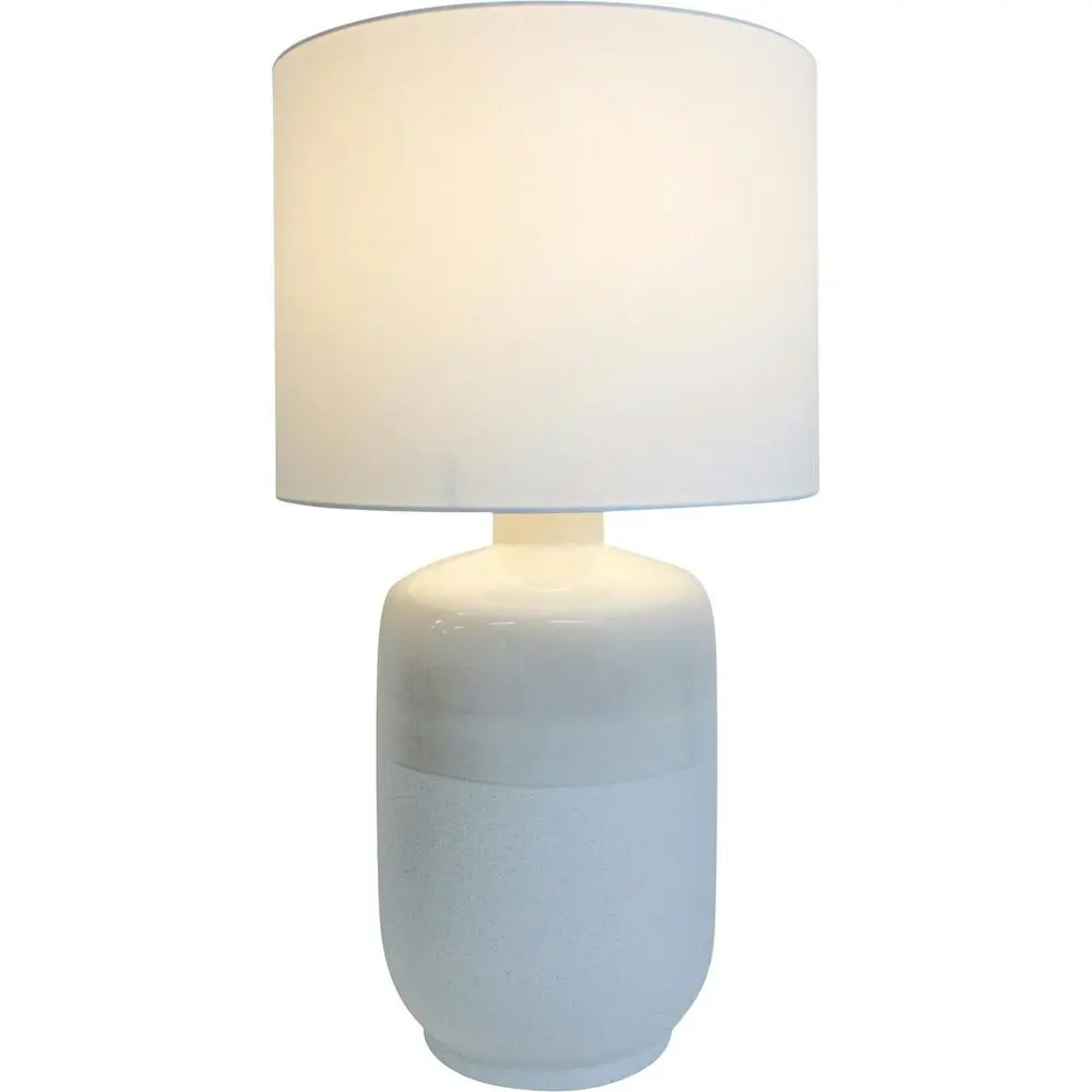 LVD Linen/Ceramic Lamp Tonal XL Room Decor Tabletop Light 38x69cm WHT/Beige - Home & Garden
