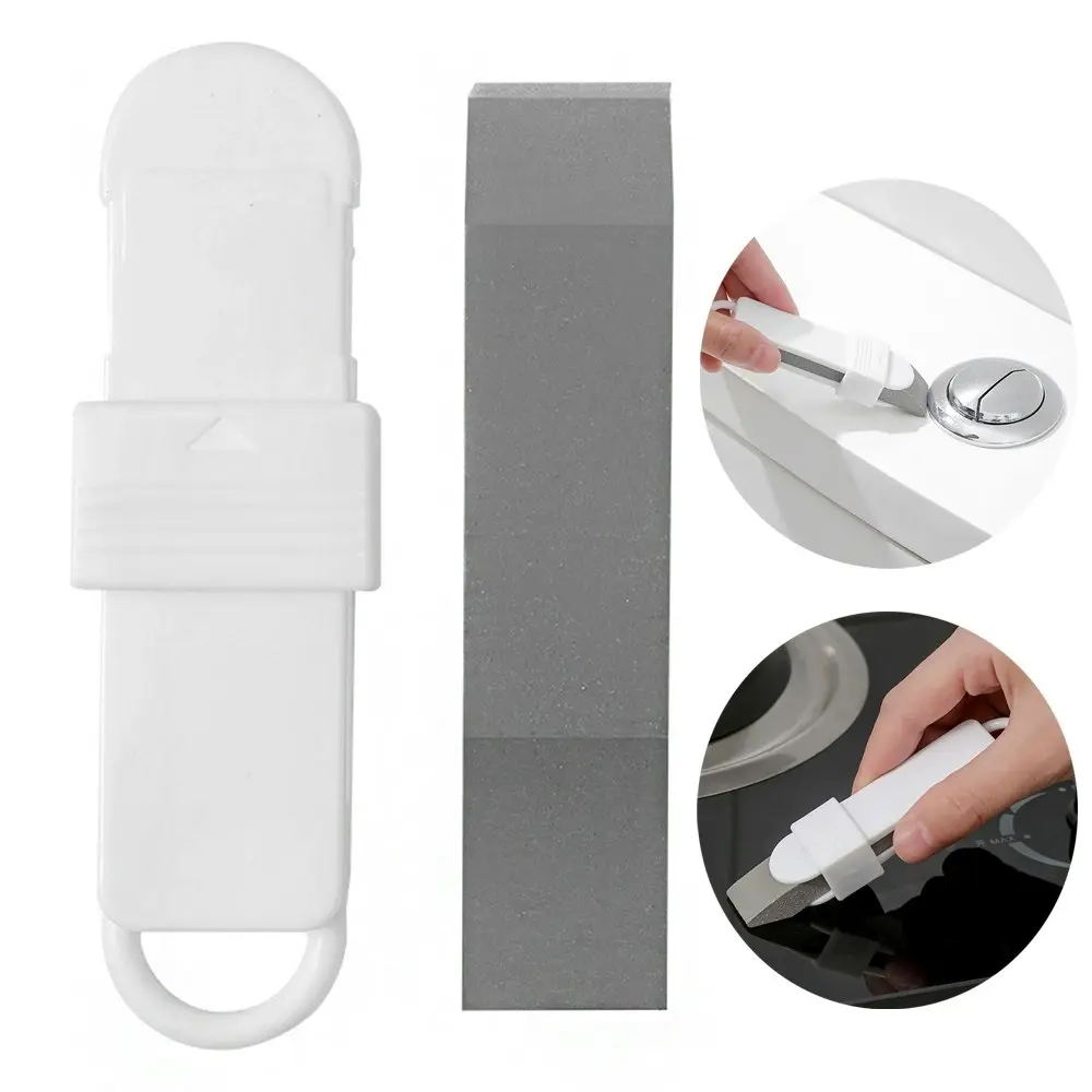 2Pcs Bathroom Glass Rust Remover Rubber Kitchen Cleaning Tool Bathroom Brush - Home & Garden