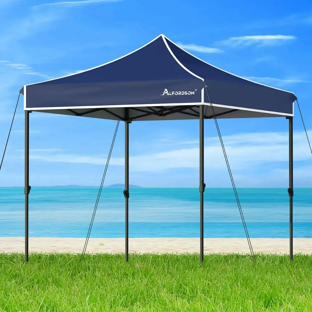 Alfordson Gazebo 3x3 Pop Up Tent Wedding Canopy Navy - Home & Garden