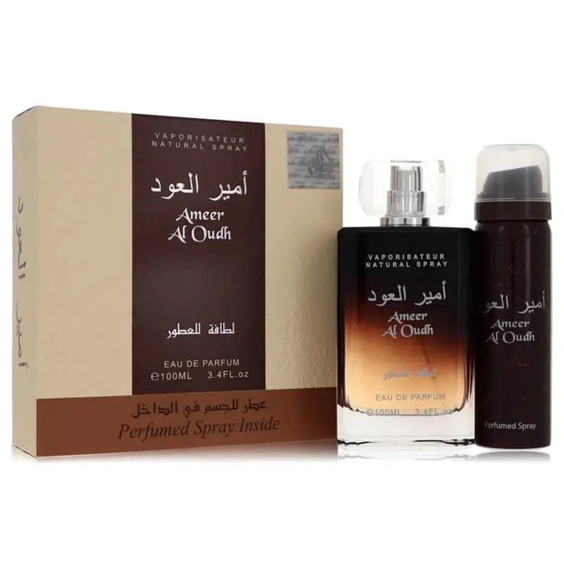Lattafa Perfumes Ameer Al Oudh 2pc Set 100ml EDP (Unisex) - Beauty