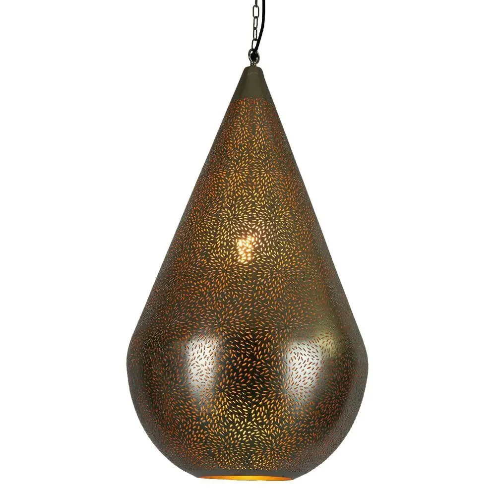 Belle Aquarius Iron Ceiling Pendant Light 90cm Hanging Lamp Decor Large Nickel - Home & Garden