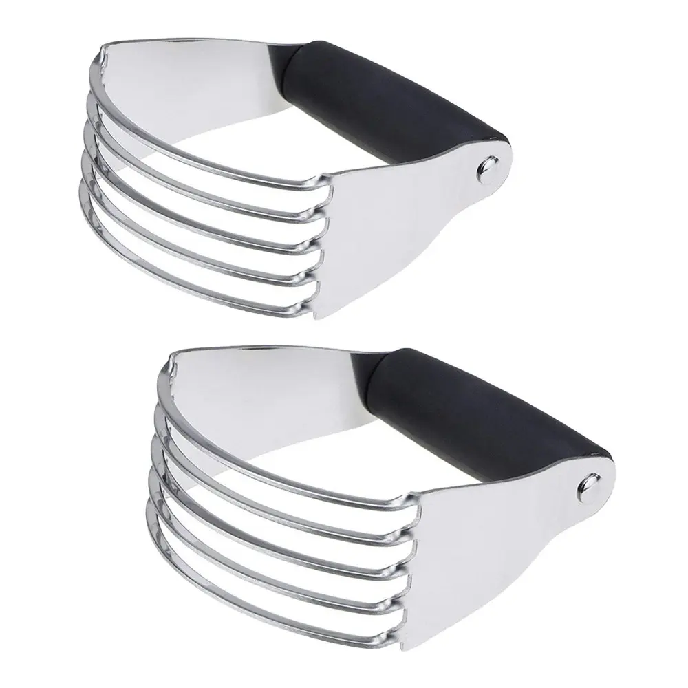2 Pack Top Professional Pastry Cutter with Heavy Duty Stainless Steel Blades - Home & Garden