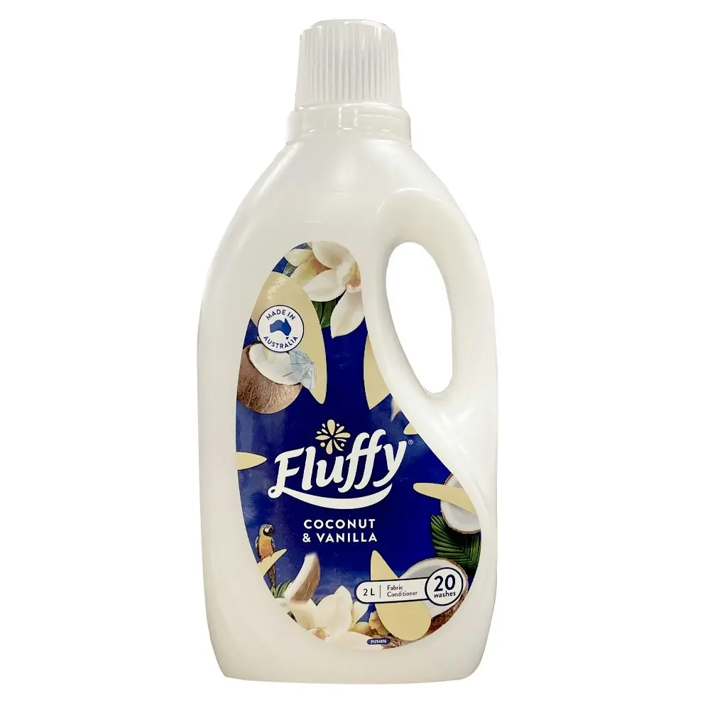 Fluffy 2L Liquid Fabric Conditioner/Softener Coconut & Vanilla Top/Front Loader - Home & Garden