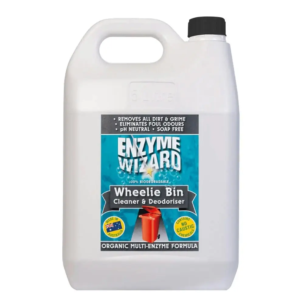 Enzyme Wizard Organic 5L Wheelie Bin Cleaner/Odour Deodoriser Dirt/Grime Remover - Home & Garden