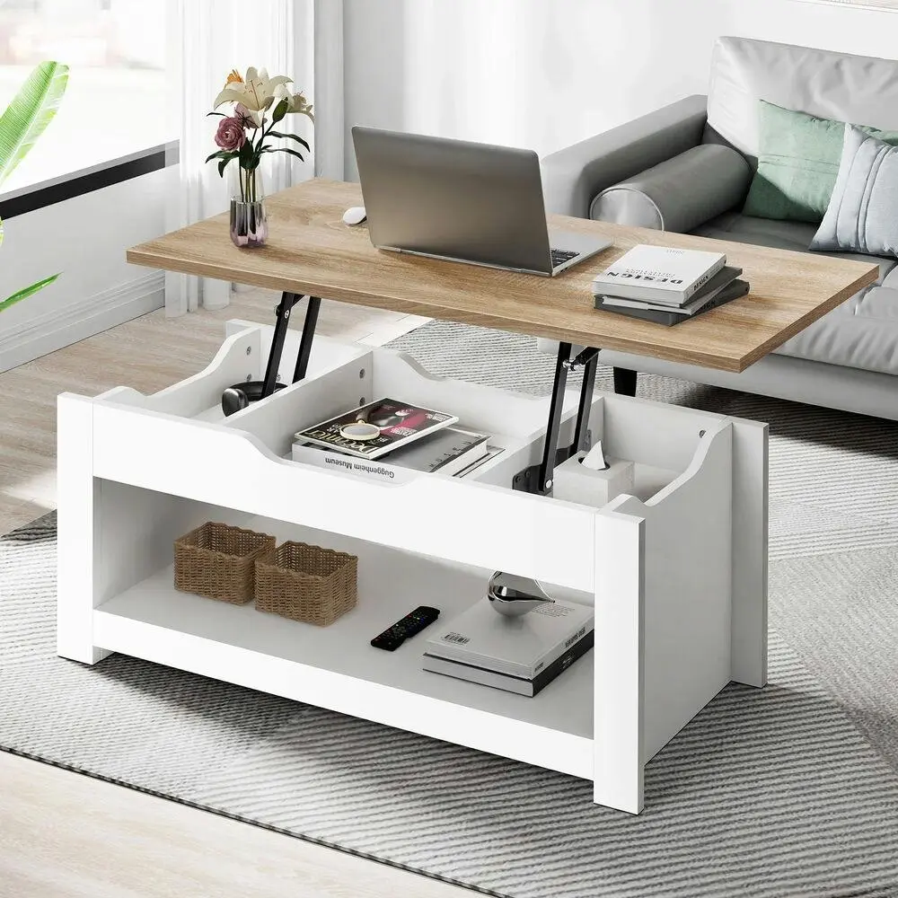 Alfordson Coffee Table Lift Up Top Laptop Desk Wood - Furniture