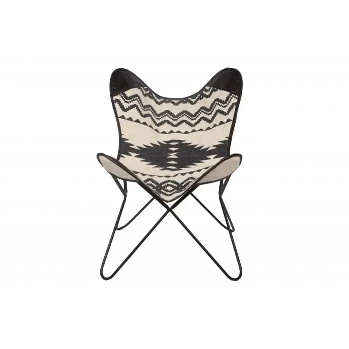 Ava Canvas Butterfly Chair IVORY Type 1 - Furniture