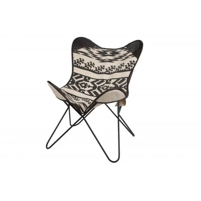 Ava Canvas Butterfly Chair IVORY Type 2 - Furniture