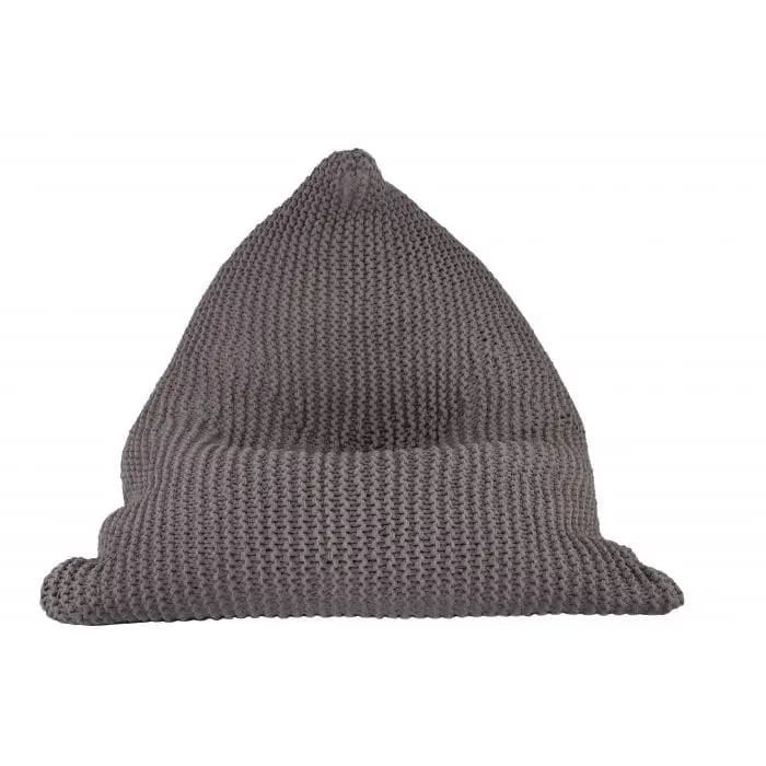 Ava Knitted Bean Bag SLATE GREY - Furniture