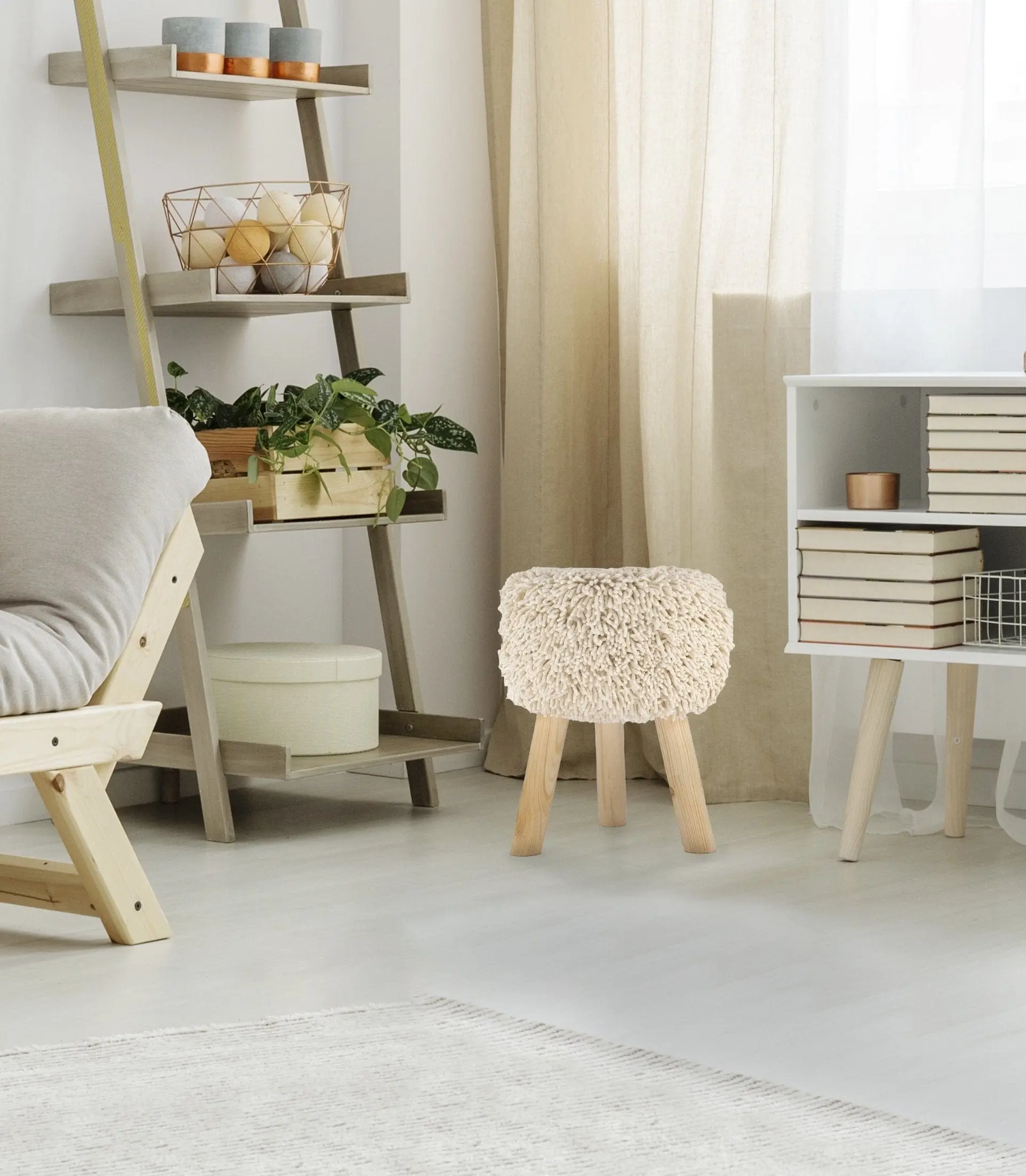 Ava Stool IVORY - Furniture