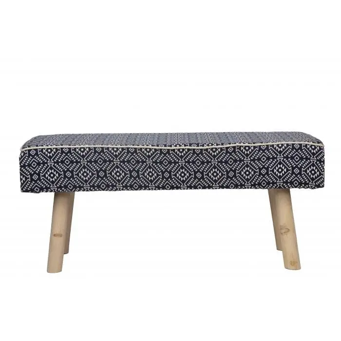 Ava Upholstered Bench Set BLACK Type 2 - Furniture