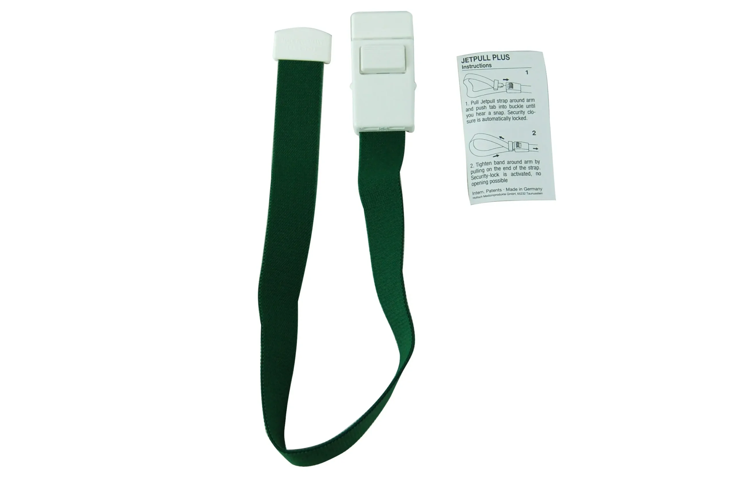 Livingstone Jetpull Plus Tourniquet, 45cm, Single Push Operation, Green Colour, Latex Free, Made in Europe, Each - Commercial