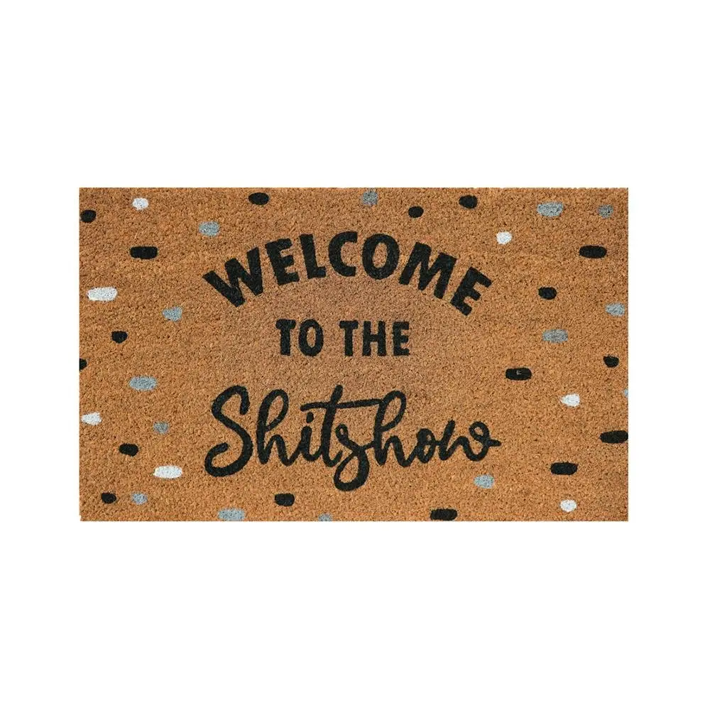 Urban 45x75cm Welcome to the sh*tshow Coir Doormat Home Outdoor Floor Rug Black - Home & Garden