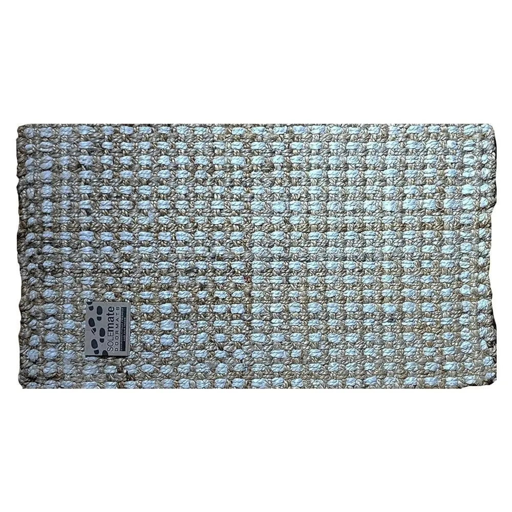 Solemate Jute 2 Tone Large Bubble 45x75cm Stylish Outdoor Entrance Doormat - Home & Garden