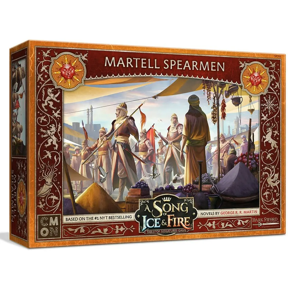 CMON A Song Of Ice & Fire Tabletop Miniatures Game Figure Martel Spearmen 14y+ - Toys & Games