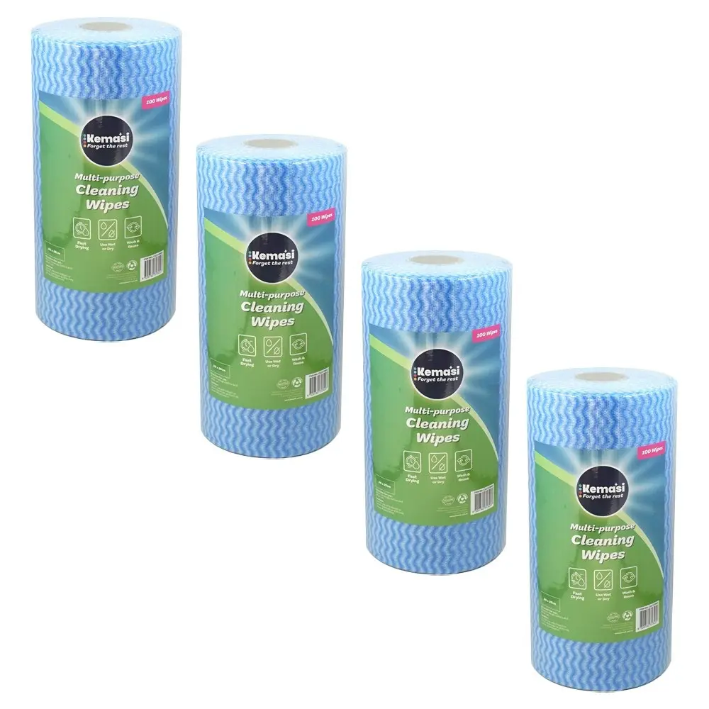 4x 100 Sheets kemasi Multipurpose Durable Cleaning Wipes Home Kitchen Cleaning - Home & Garden