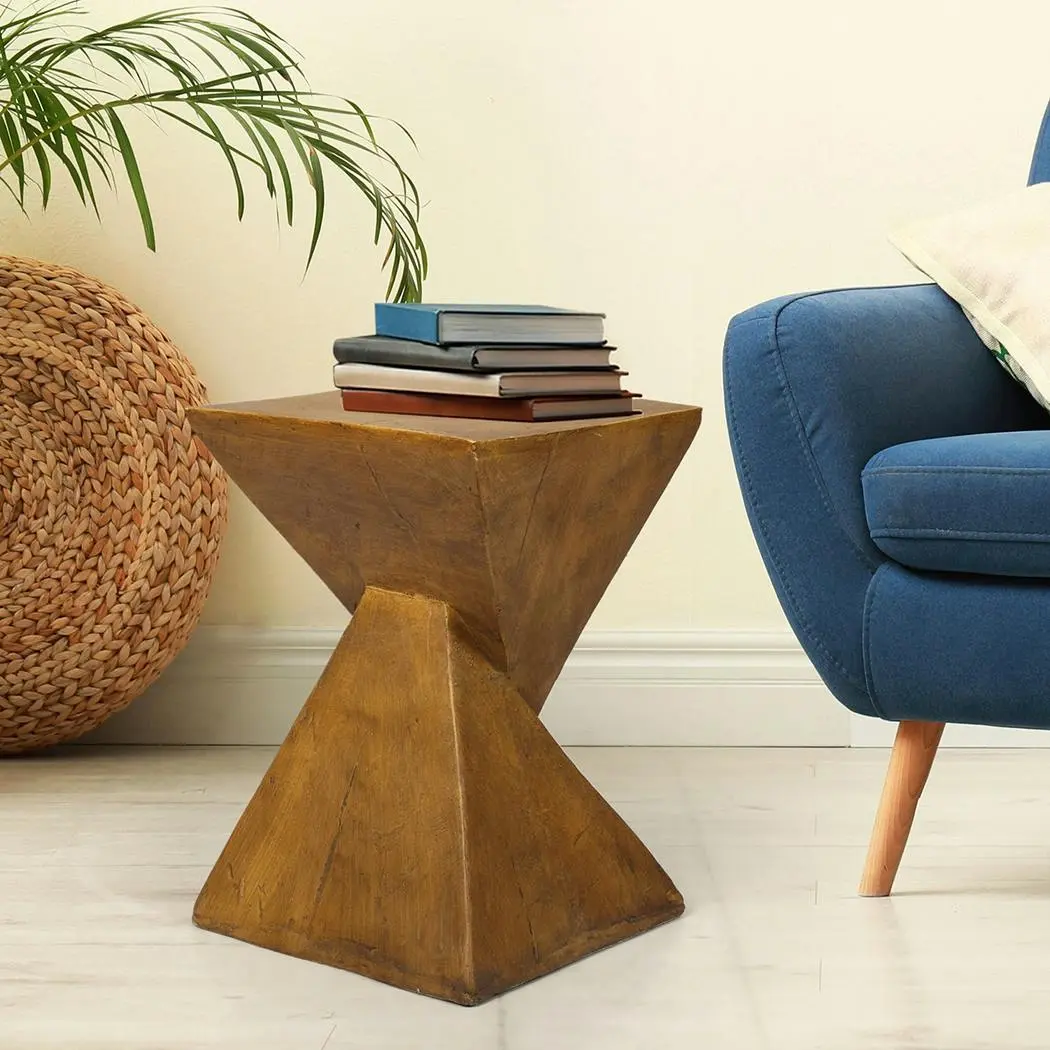 Levede Side Table Coffee Terrazzo Magnesia Concrete Stool Stand Outdoor - Furniture