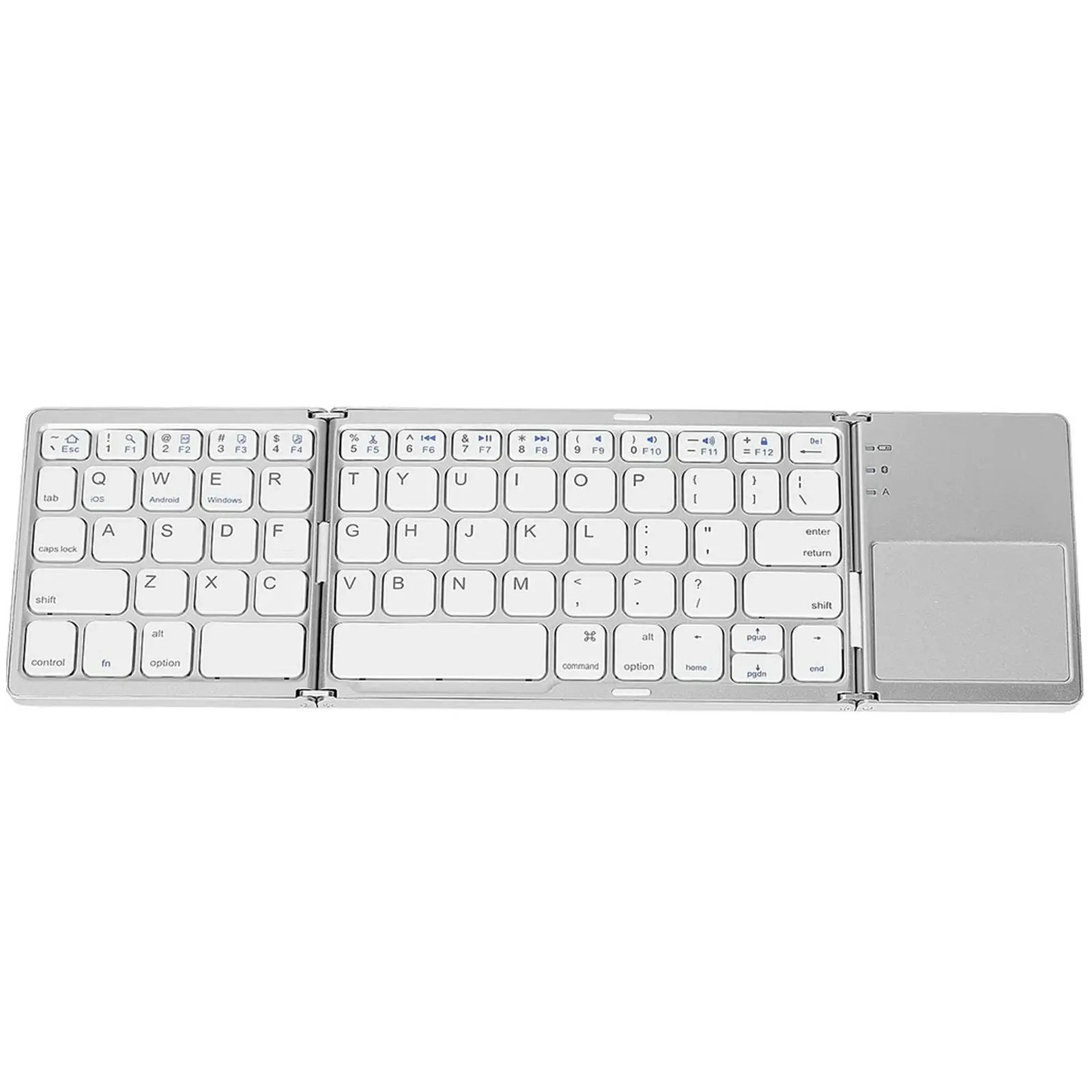 TODO Folding Bluetooth Wireless Keyboard Touchpad Mac Windows Android USB BT - Electronics