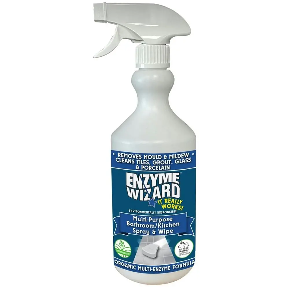 Enzyme Wizard Multipurposes Bathroom and kitchen Spray and Wipe 750ml Spray - Home & Garden