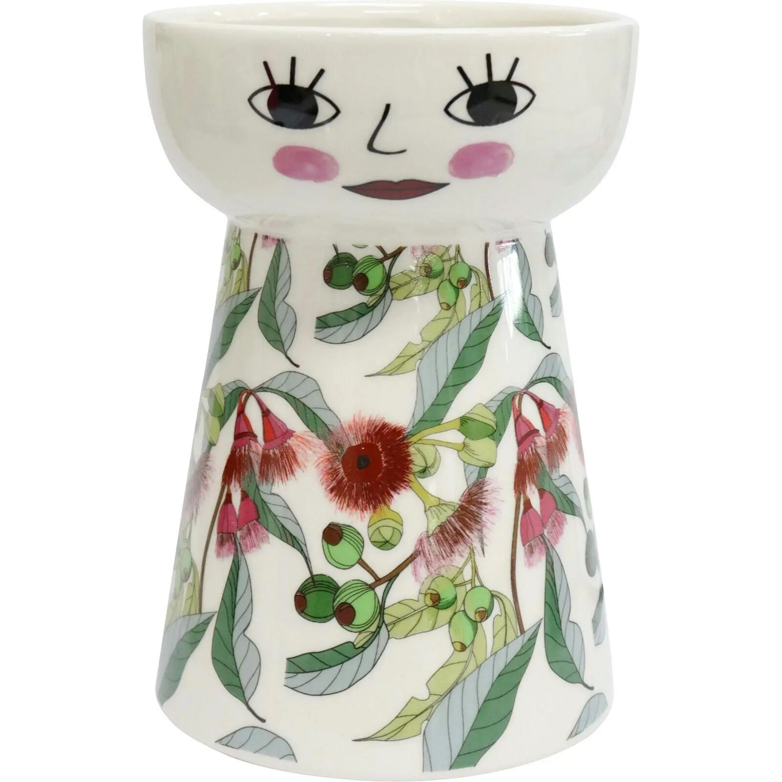 LVD Ceramic Doll Vase Pot Home/Office Tabletop Decor Display 21cm XL Gum Nut - Home & Garden