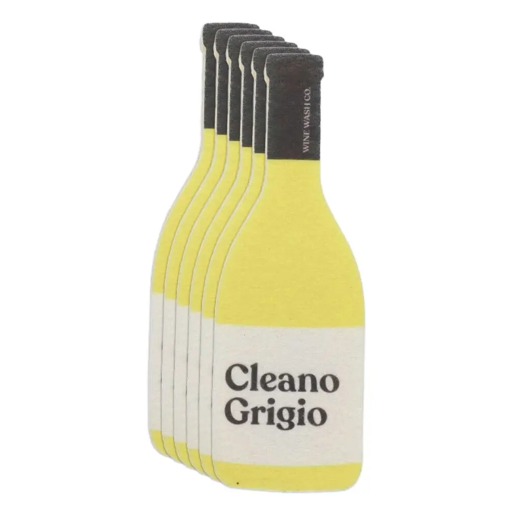 6x White Magic 18cm Scrubbly Wine Washing Sponge Glass/Cup Scrubber Yellow - Home & Garden
