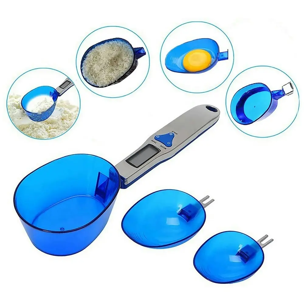 Kitchen Electronic Food Scale with 3 Measuring Spoons - Home & Garden
