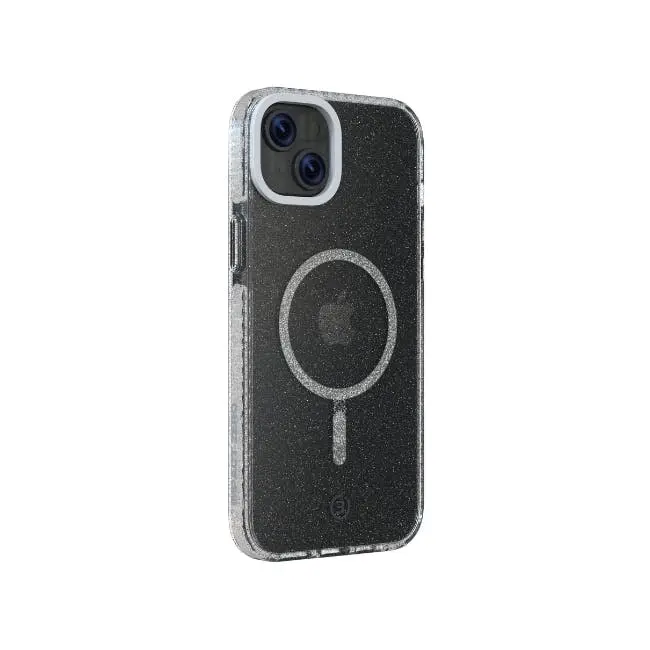 Impact Zero Galaxy Phone Case Protection For Apple iPhone 15 Plus Clear/Glitter - Electronics