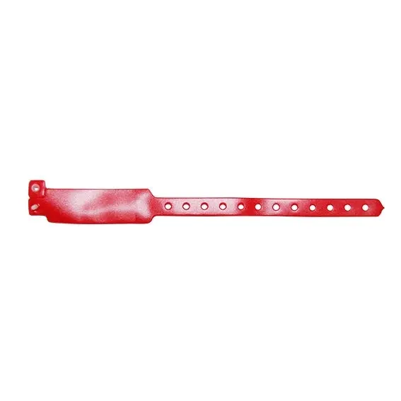 Livingstone Personal Identification ID Bands Adult with Name Card Red 100 Box - Commercial