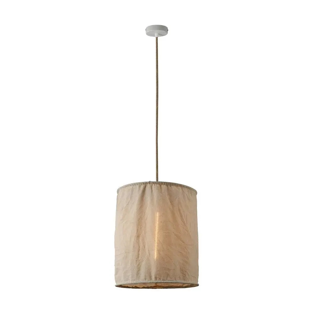 Kidika Linen Pendant Lamp Light Natural Large - Home & Garden
