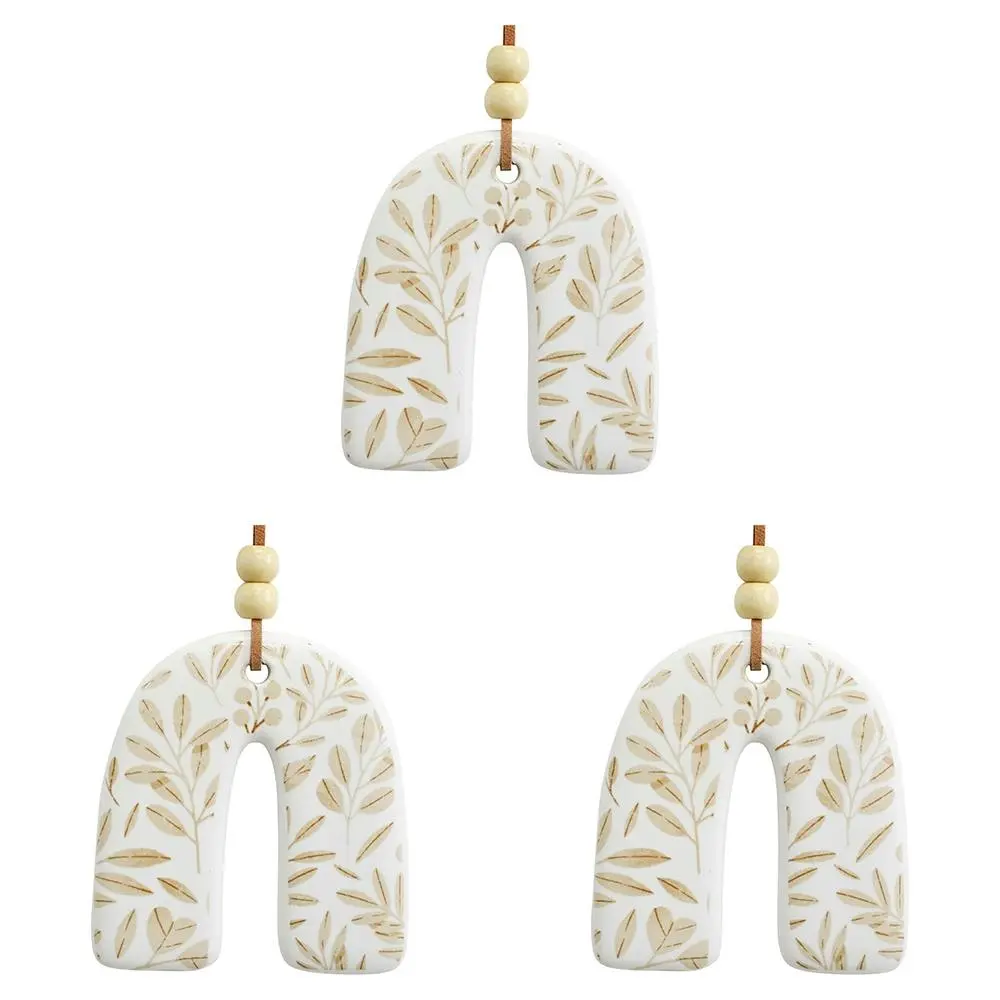 3x Ceramic Hanging Rainbow 8cm Natural w/ Hanger Ornament Home/Office Room Decor - Home & Garden