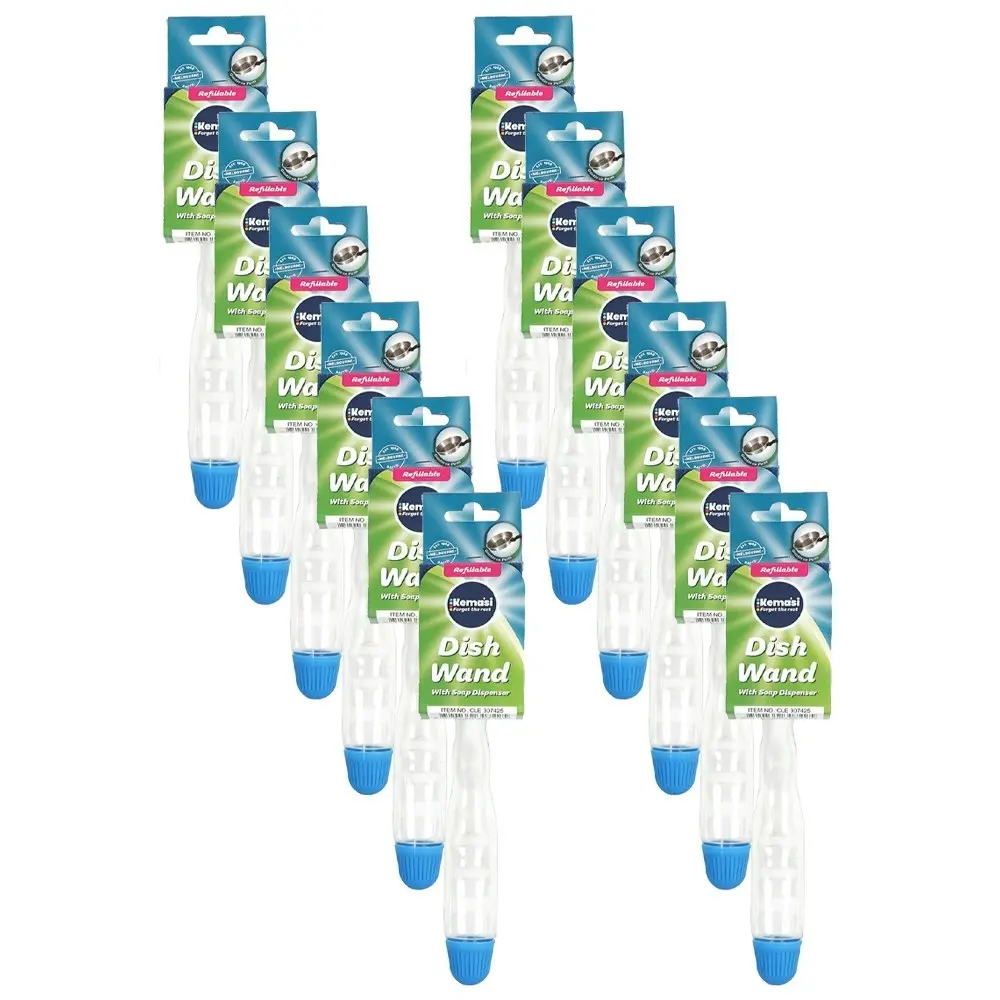 12x kemasi Multipurpose Dish Wand With Soap Dispenser Home Kitchen Cleaning - Home & Garden