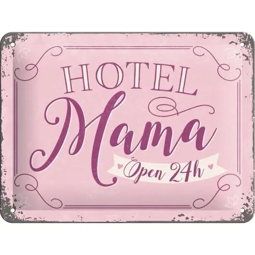 Nostalgic Art 15x20cm Small Wall Hanging Metal Sign Hotel Mama Home/Cafe Decor - Home & Garden