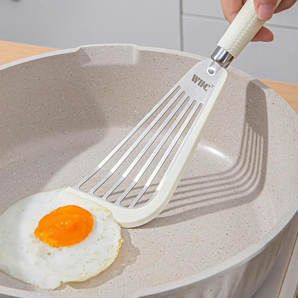 2Pcs Stainless Steel Frying Spatula Non-stick Cooking Shovel Kitchen Tool