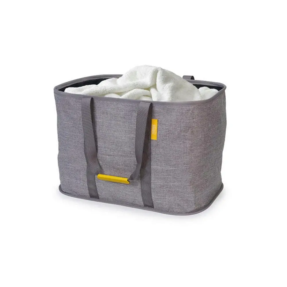 Joseph Joseph Hold-All Max 53cm/35L Laundry Basket Storage Box w/ Handle Grey