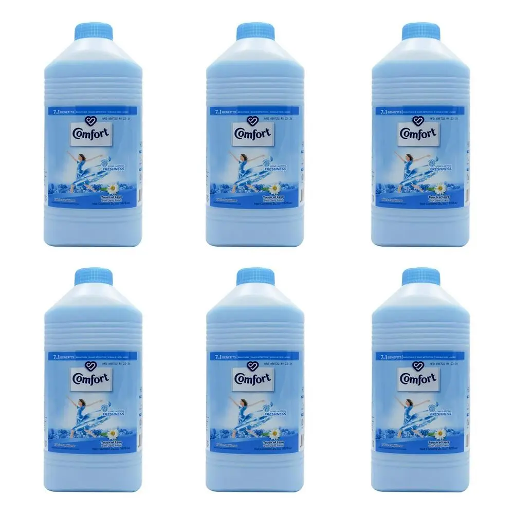 6x Comfort Fabric Conditioner Touch Of Love Daisy Fresh Softness Formula 2L - Home & Garden