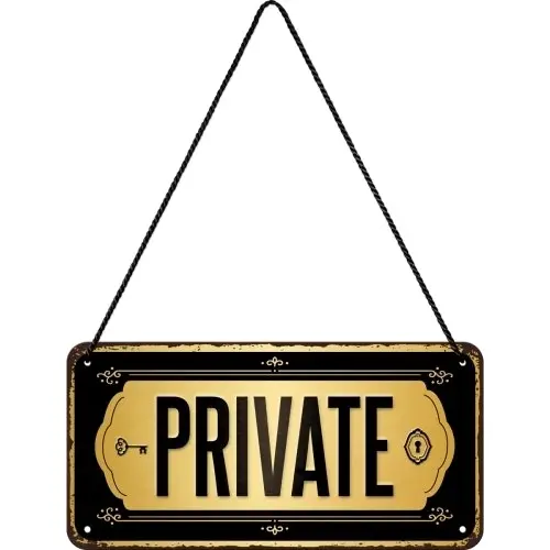 Nostalgic Art Metal 10x20cm Wall Hanging Sign Private Home/Office/Cafe Decor - Home & Garden