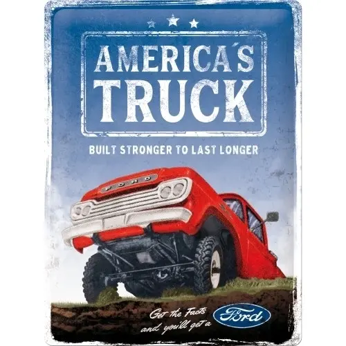 Nostalgic Art Ford America's Truck F100 Special Edition 30x40cm Large Tin Sign - Home & Garden