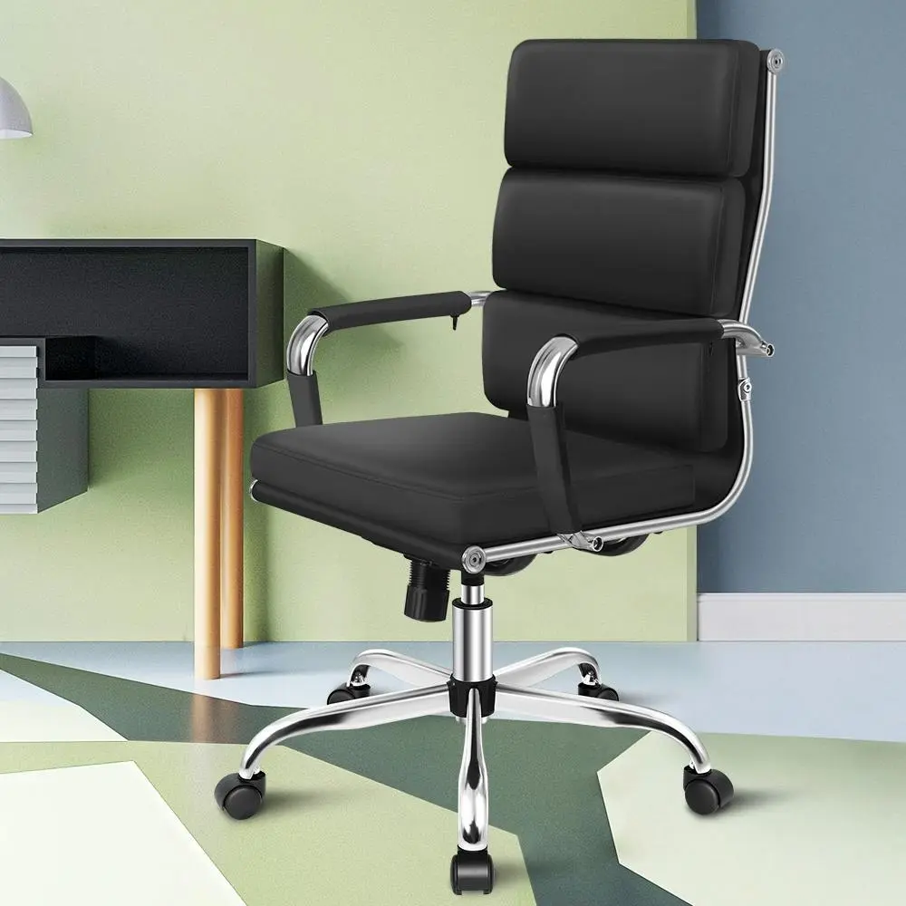 Alfordson Ergonomic Padded High Back Executive Office Chair Black - Furniture
