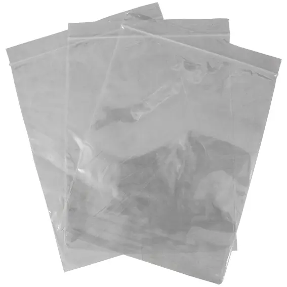 Livingstone Resealable Plastic Zip Lock Bag Clear 50 microns Thick 205 x 255mm 1000 Box - Commercial