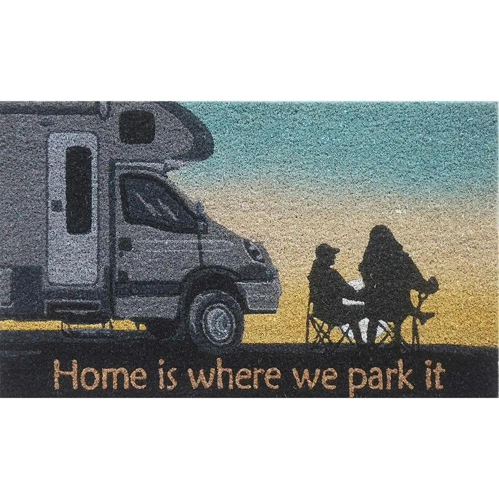 Solemate Latex Backed Coir Motor Home 45x75cm Slim Outdoor Stylish Doormat - Home & Garden
