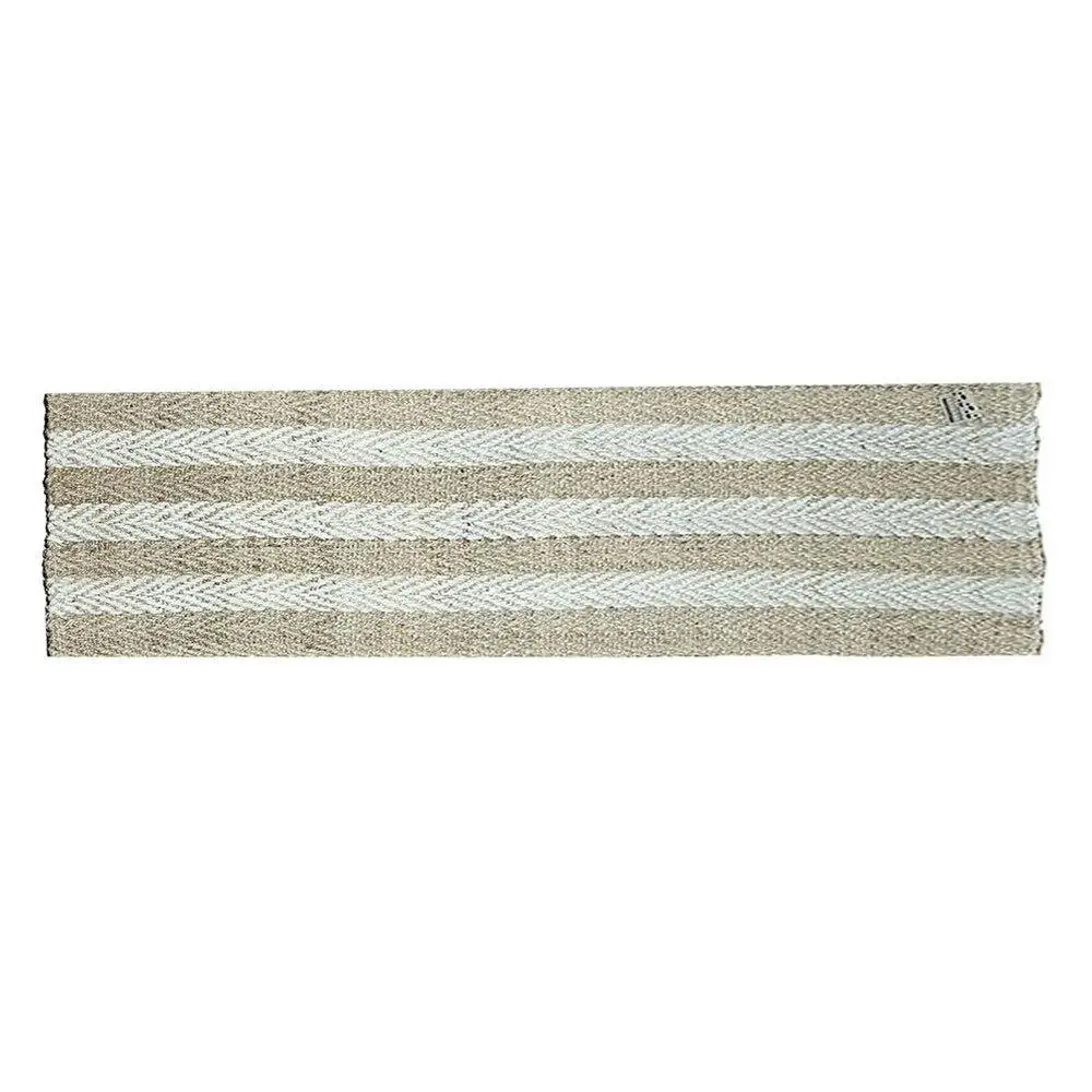 Solemate Jute 2 Tone Stripes 80x220cm Stylish Outdoor Entrance Doormat Set - Home & Garden