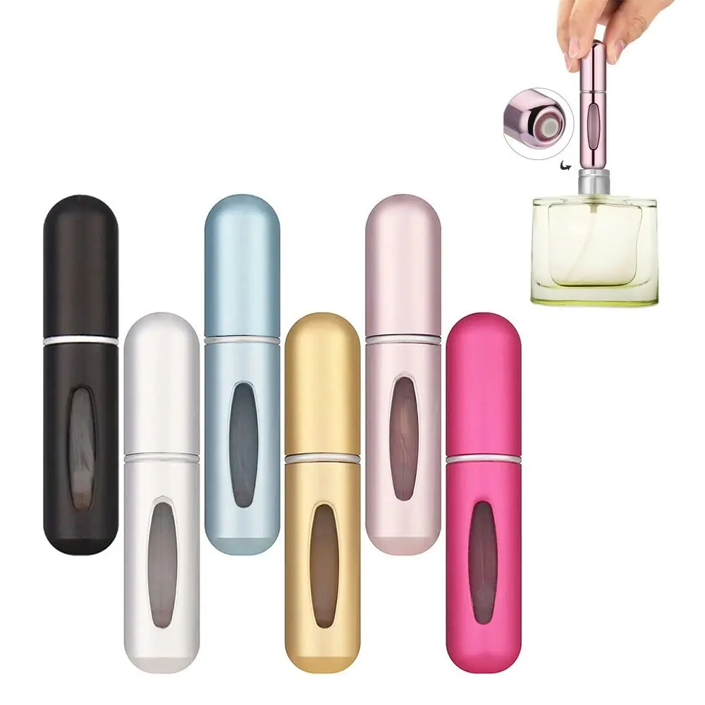 6Pcs 5ml Mini Refillable Perfume Portable Atomizer Bottle Refillable Perfume Spray - Home & Garden