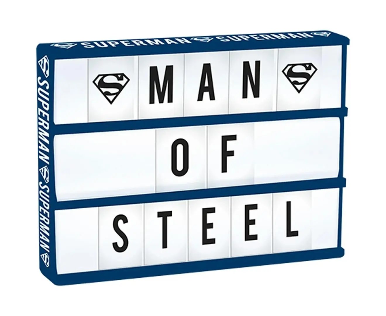 DC Comics Superman Light Up Box w/ Letters Decoration Message Board Home Decor - Home & Garden
