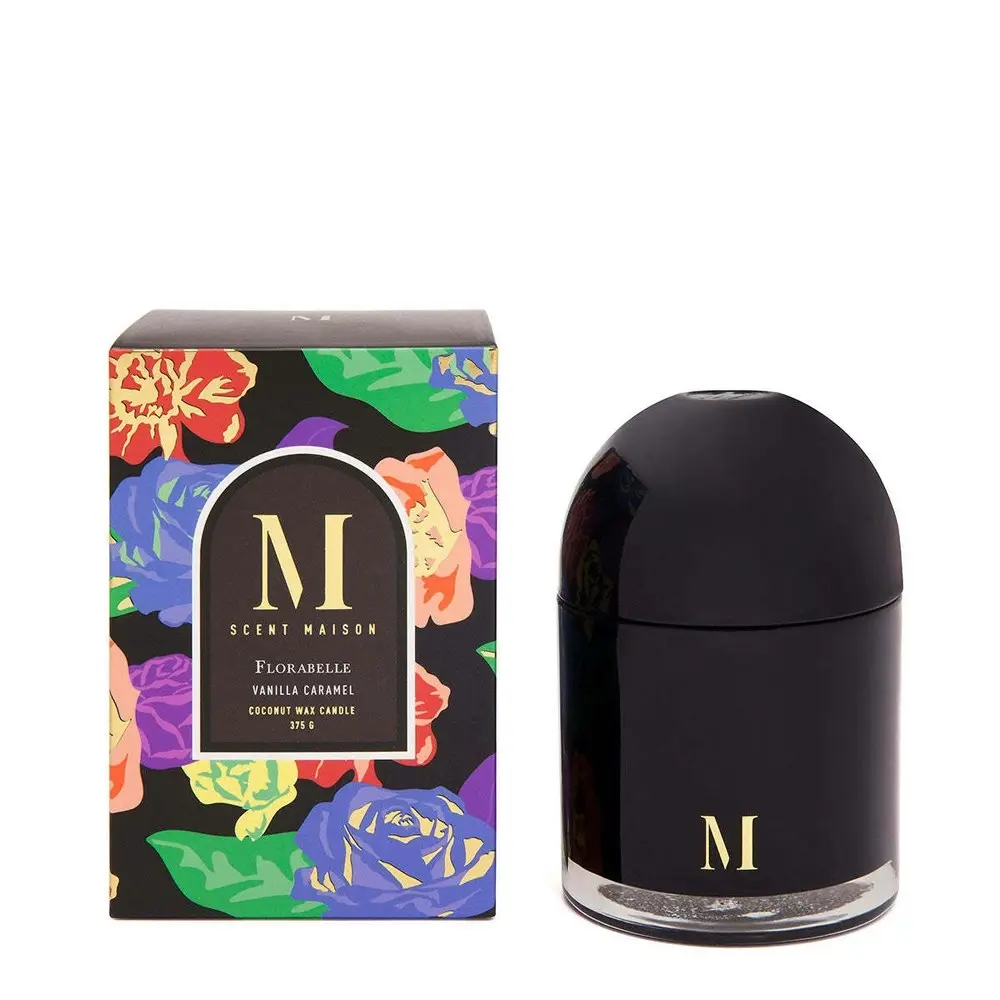Scent Maison Florabelle 375g Scented Wax Candle Home Fragrance Vanilla Caramel - Home & Garden