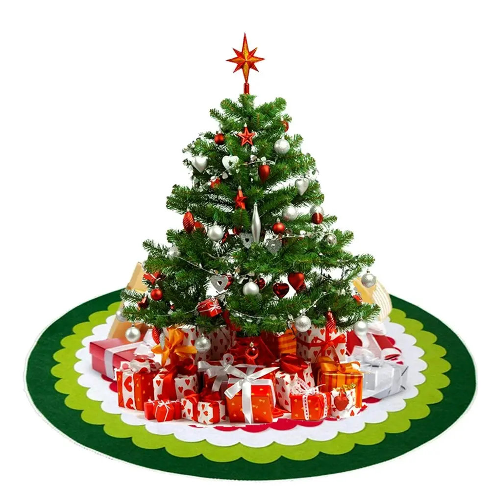 Christmas Tree Skirt English Letters Christmas Tree Christmas Decoration - Home & Garden