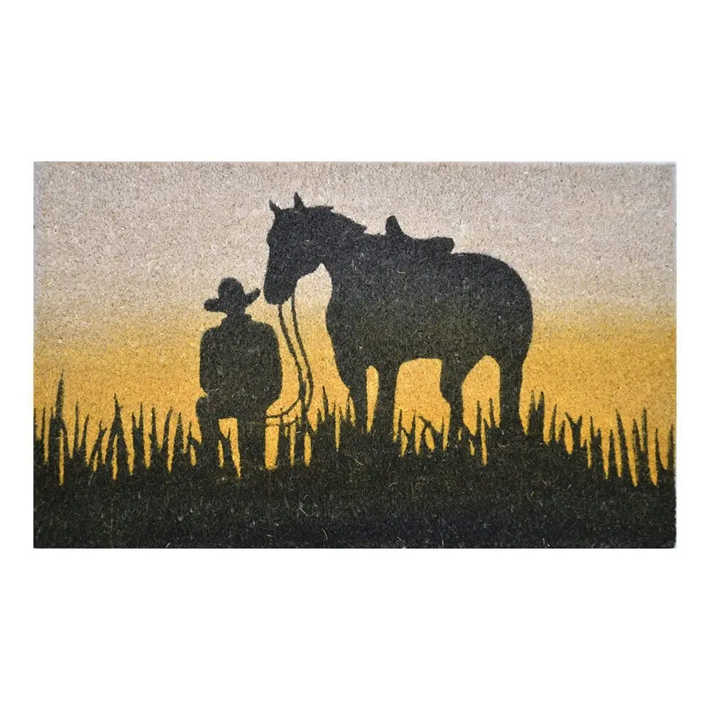 Solemate Latex Horse Silhouette Mat 45x75cm Country Eco Friendly MultiColoured - Home & Garden