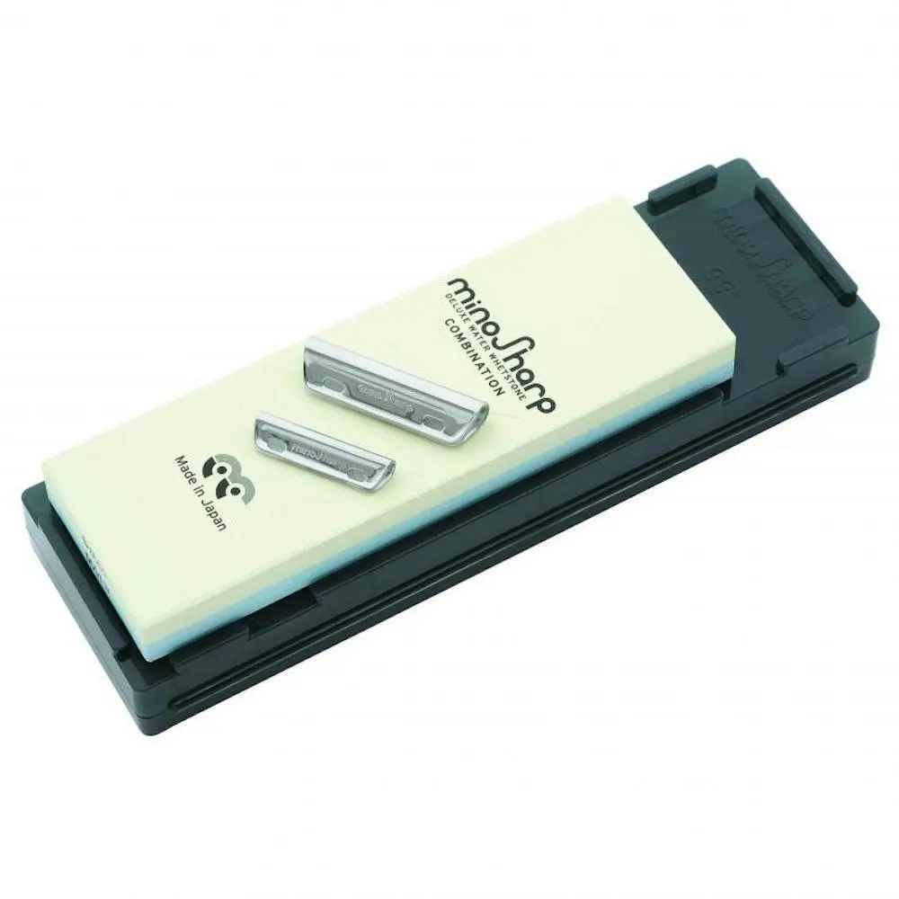 Global MinoSharp Combination Water Whetstone Sharpener | 8000/1000 Grit - Home & Garden